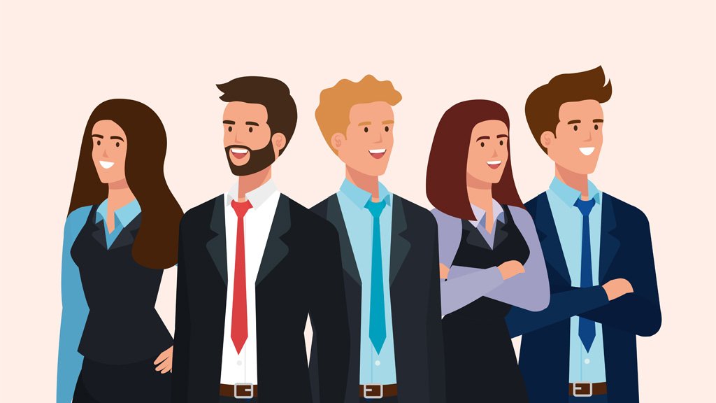meeting of business people avatar character